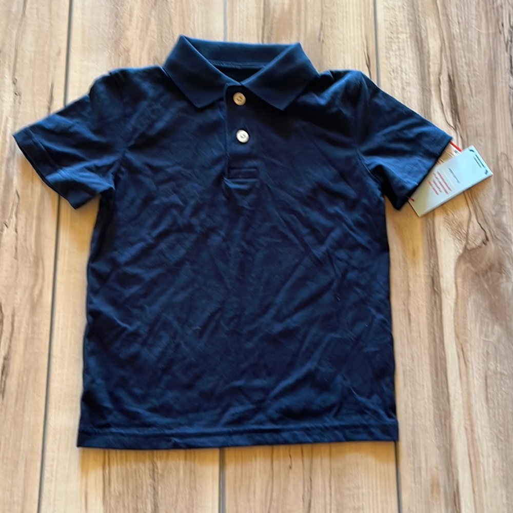 Cat & Jack School Uniforms Short Sleeve Navy Polo Size XS (4/5)